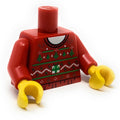 Ugly Red Christmas Tree Sweater Printed Torso